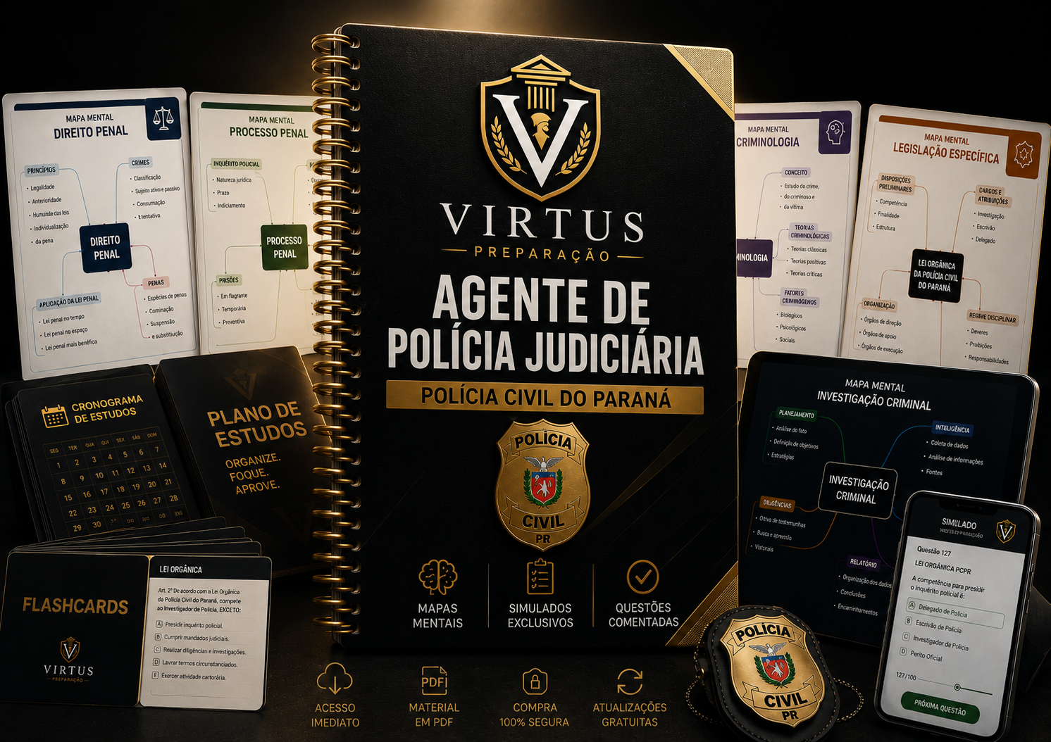 Pacote Reta Final PC-PR Agente de Polícia Judiciária 2026