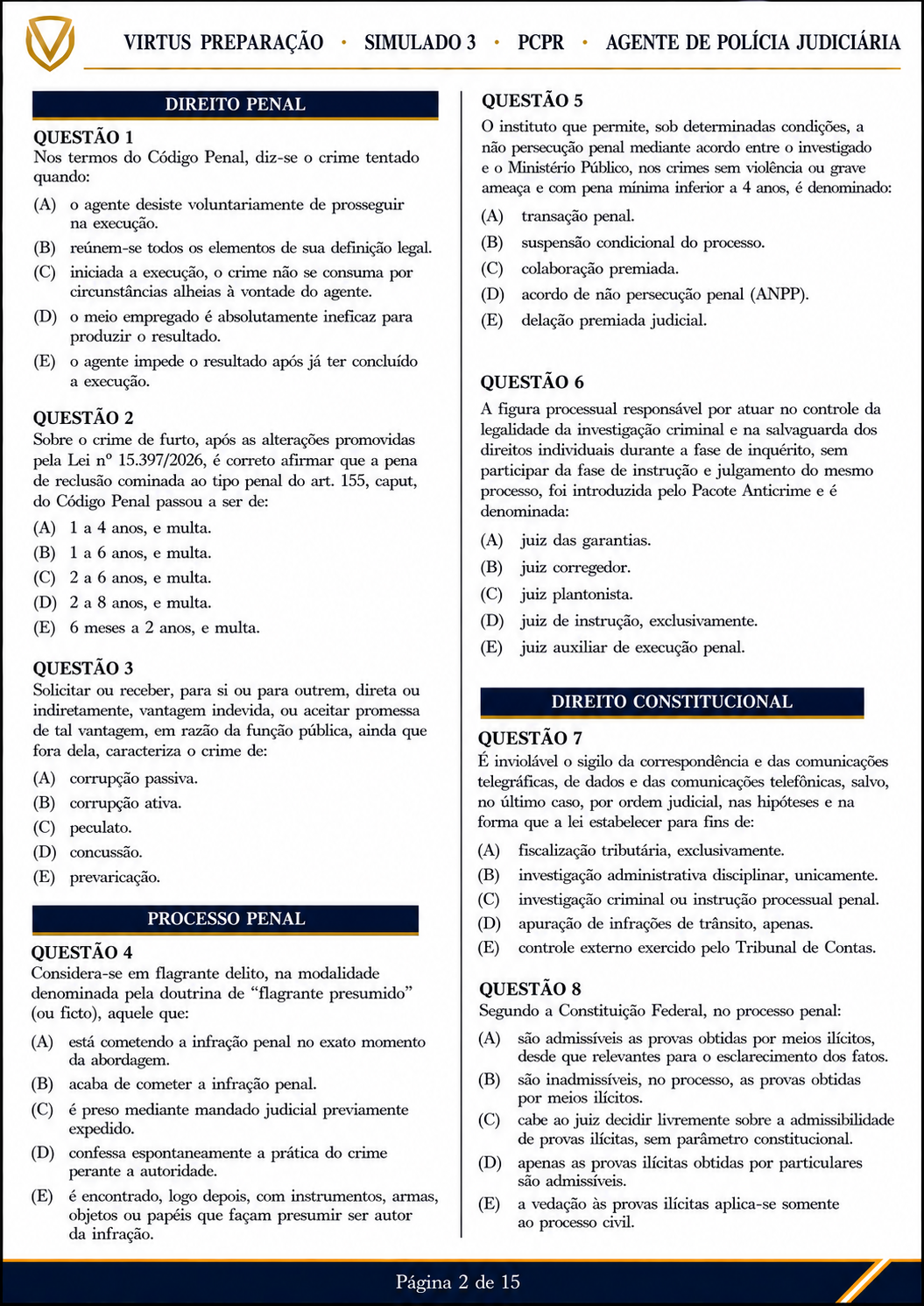 Simulado PC-PR
