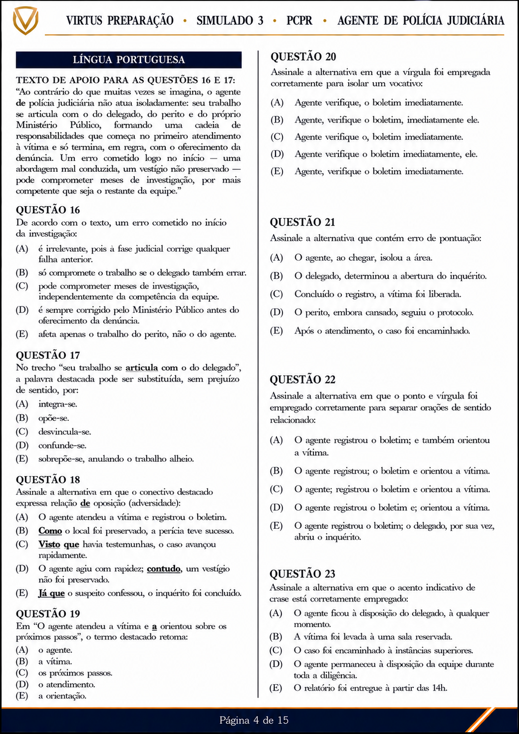 Simulado PC-PR